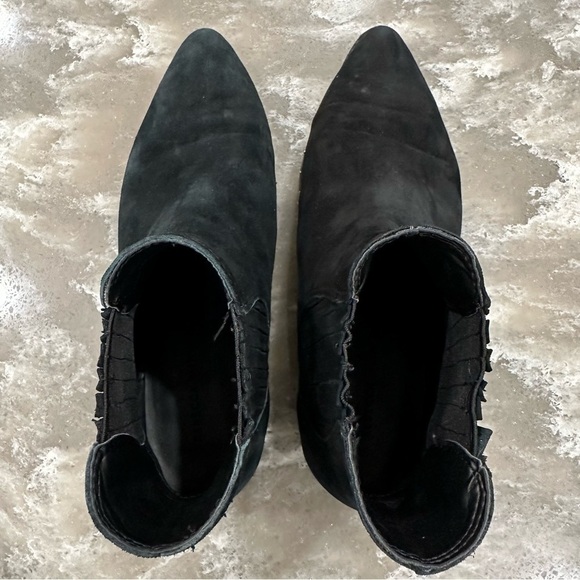 Rebecca Minkoff Madysin Black Suede Silver Studded Booties size 7 - Picture 8 of 13